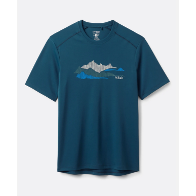 Męska koszulka Rab Force Aspect Tee  tempest blue | iQSPORT