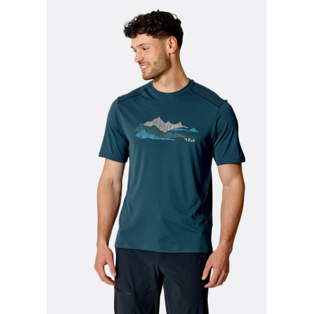 Pánské tričko Rab Force Aspect Tee tempest blue