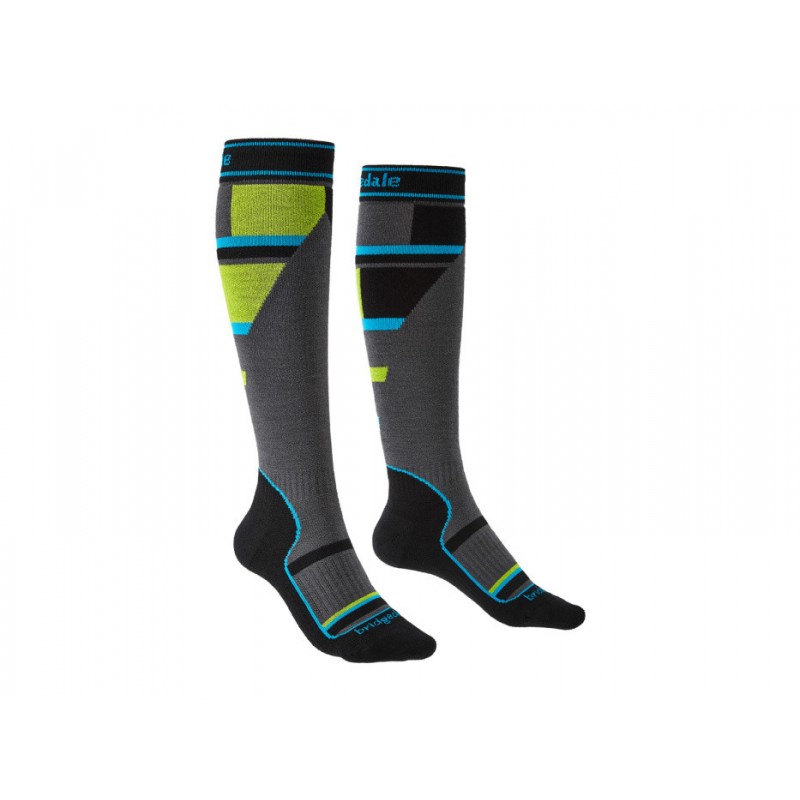 Bridgedale Ski Mountain Junior Racer Over Calf MP Grey/Green