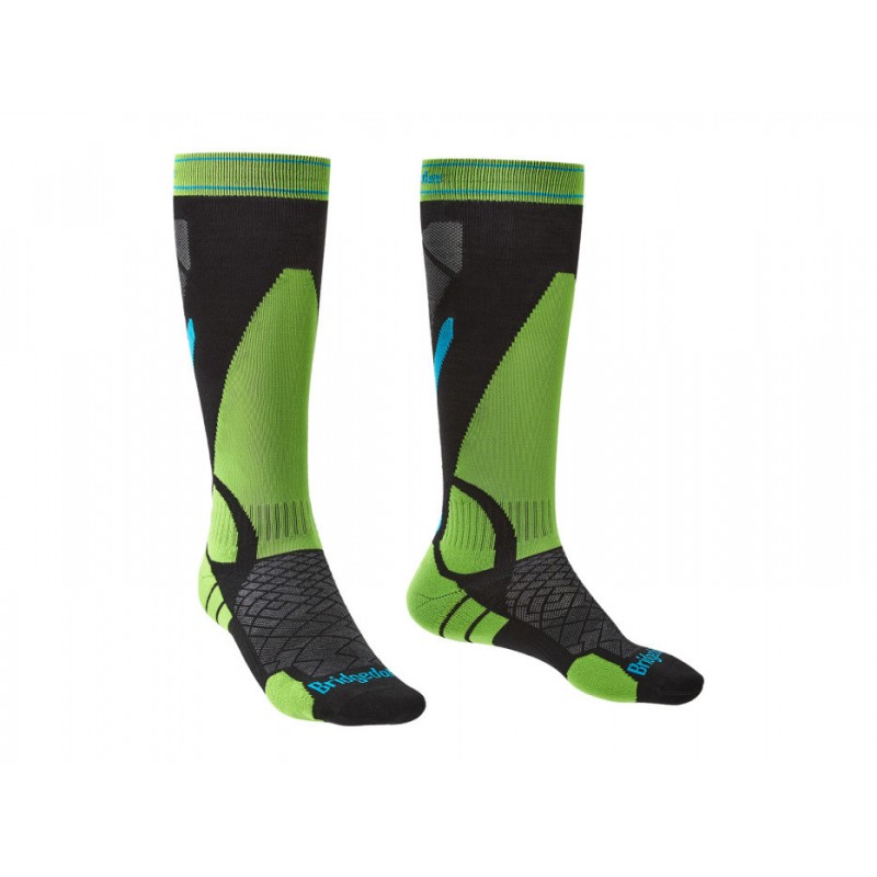 Bridgedale Ski Lightweight Over Calf MP Black/Green