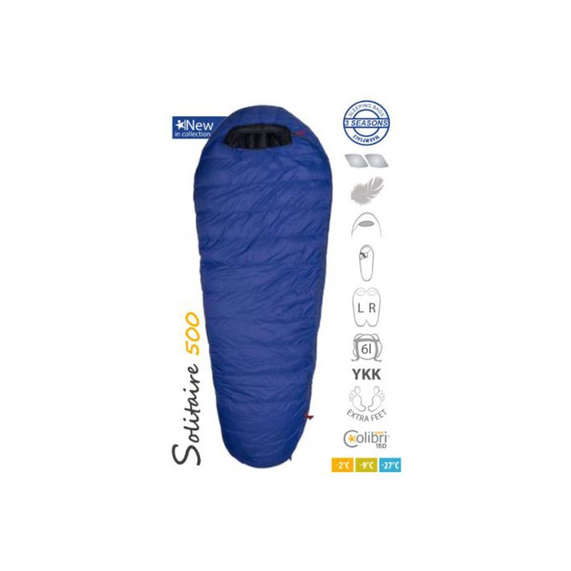 Warmpeace sleeping bag SOLITAIRE 500 EXTRA FEET 170 cm