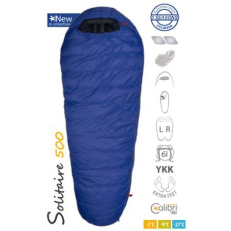 Warmpeace sleeping bag SOLITAIRE 500 EXTRA FEET 170 cm