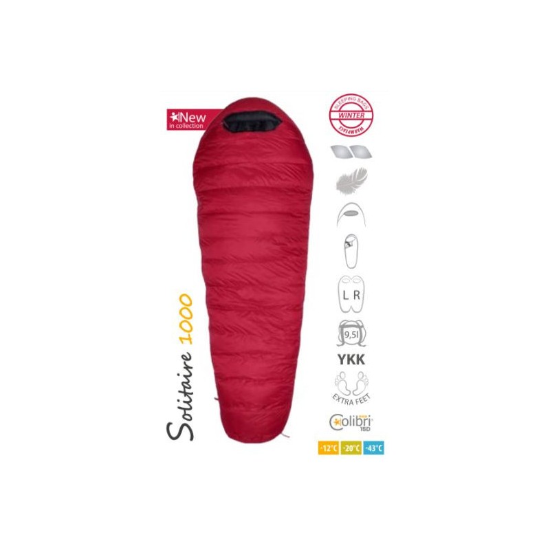 Warmpeace sleeping bag SOLITAIRE 1000 EXTRA FEET 180 cm