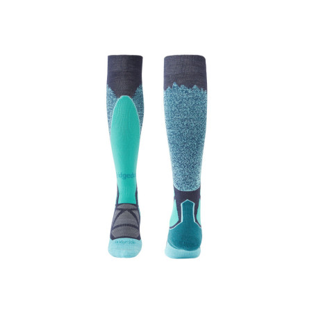 Dámské lyžařské ponožky Bridgedale Ski Midweight Dark denim/Aqua