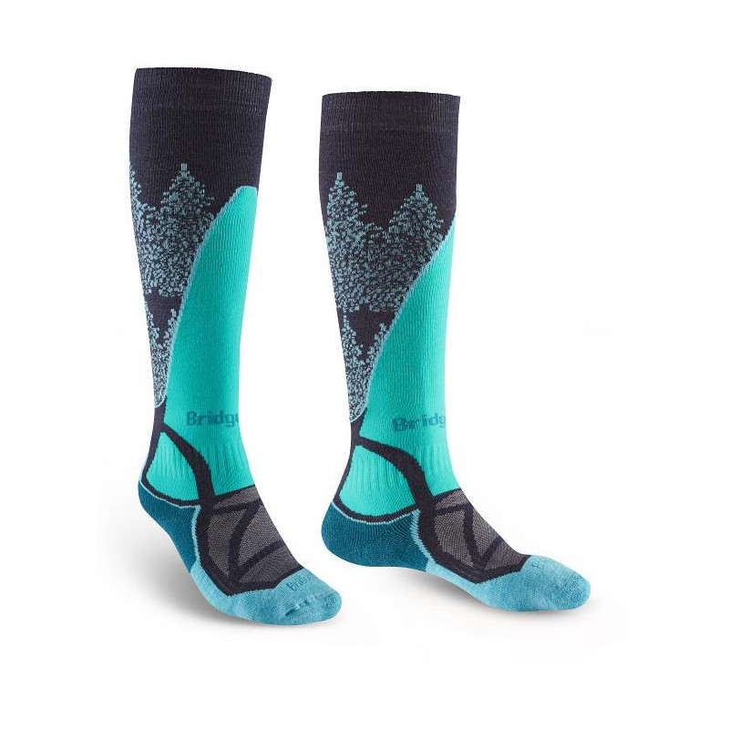 Bridgedale Ski Midweight Women's Dark denim/Aqua
