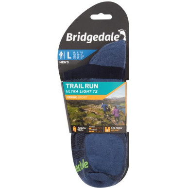 Bridgedale Trail Run UL T2 MS 3/4 Crew  blue