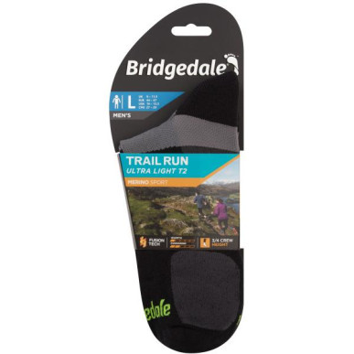 Bridgedale Trail Run UL T2 MS 3/4 Crew  black