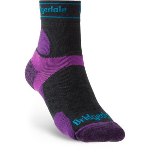 Bridgedale Trail Run UL T2 MS 3/4 Crew Women's Charcoal/Purple
