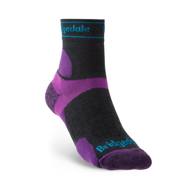Bridgedale Trail Run UL T2 MS 3/4 Crew Women's Charcoal/Purple Bridgedale Trail Run UL T2 MS 3/4 Crew Women's Charcoal/Purple