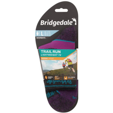 Bridgedale Trail Run LW T2 MS 3/4 Crew Women's  damson