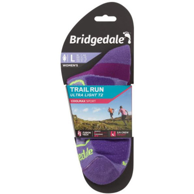 Bridgedale Trail Run UL T2 CS 3/4 Crew Women's  purple