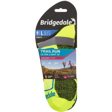 Bridgedale Trail Run UL T2 CS 3/4 Crew  yellow
