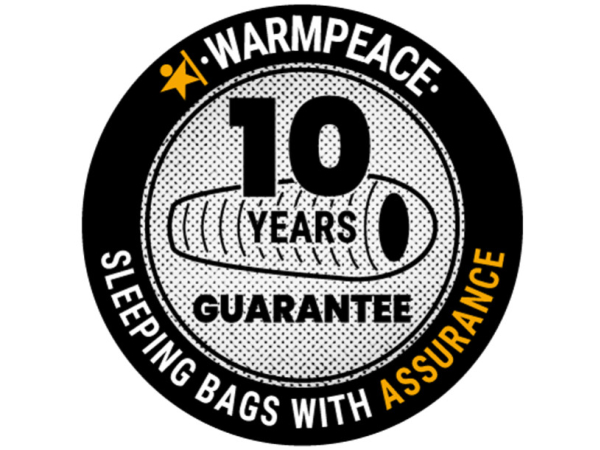 Warmpeace down sleeping bags with 10 year guarantee